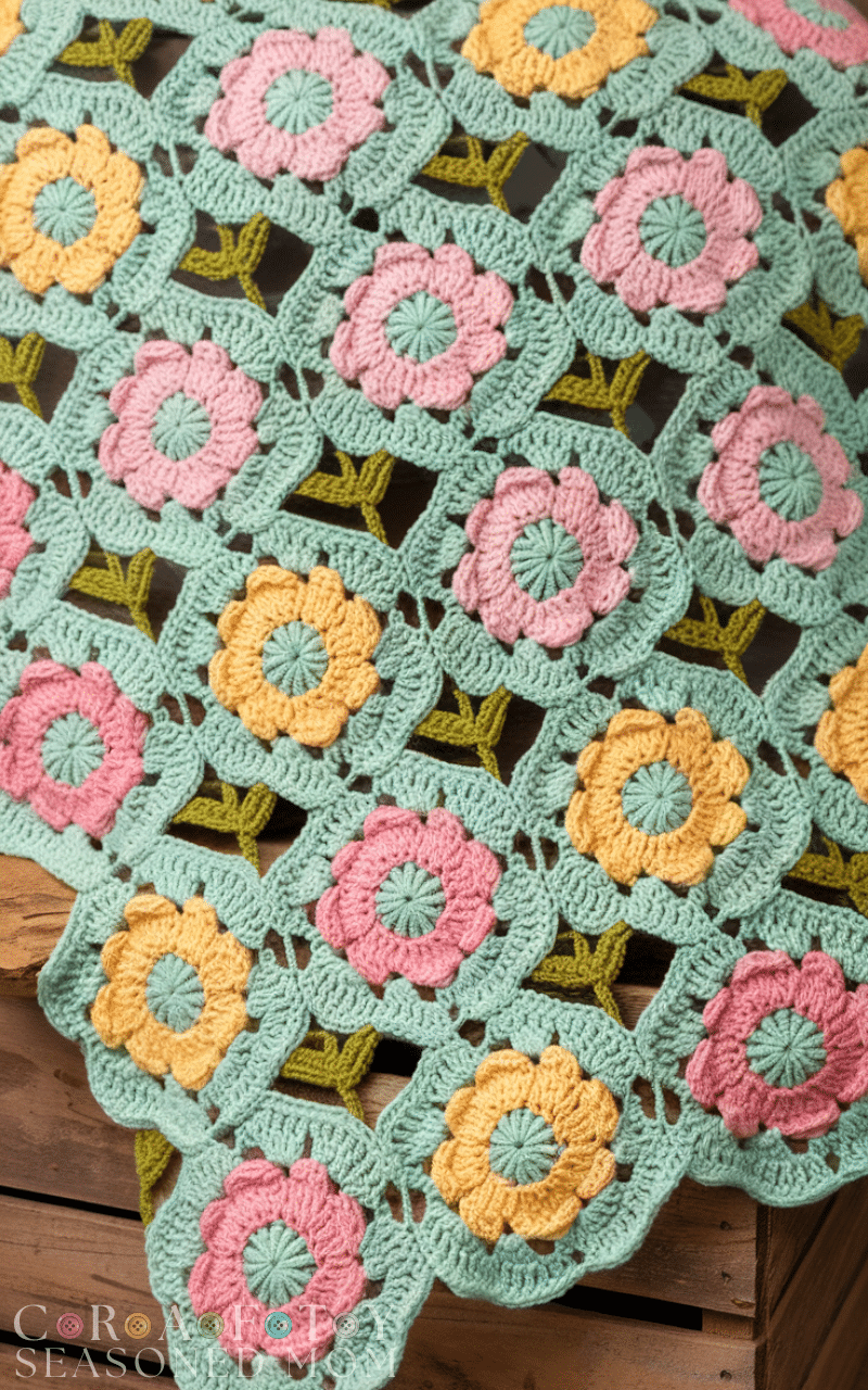 17 Beautiful Crochet Blanket Patterns with Flowers 