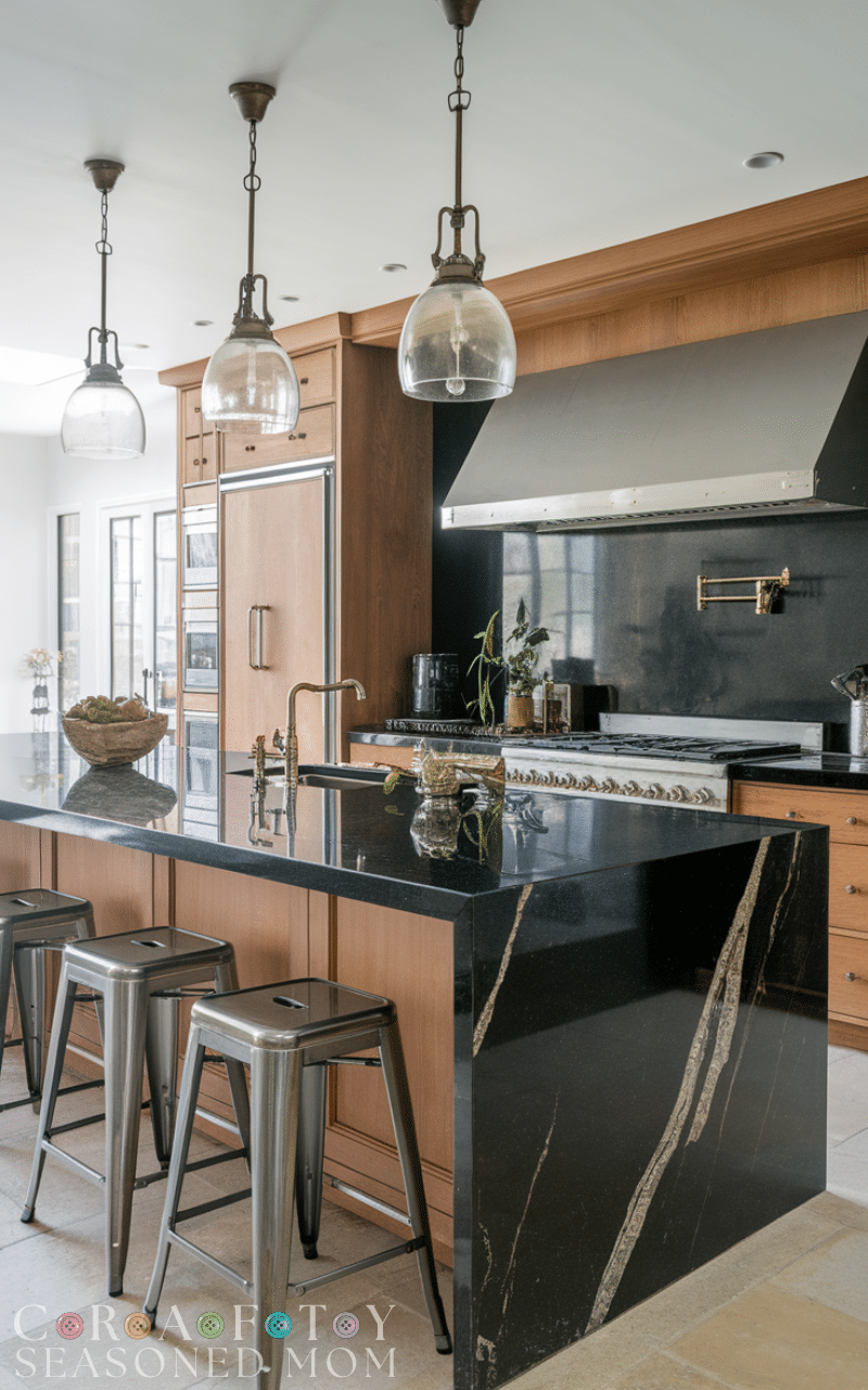 17 Stunning Black Marble Countertops Ideas 