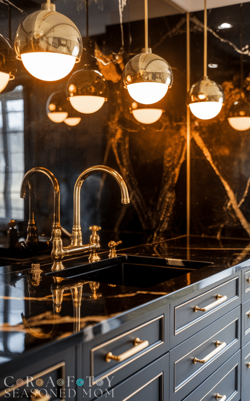 17 Stunning Black Marble Countertops Ideas 