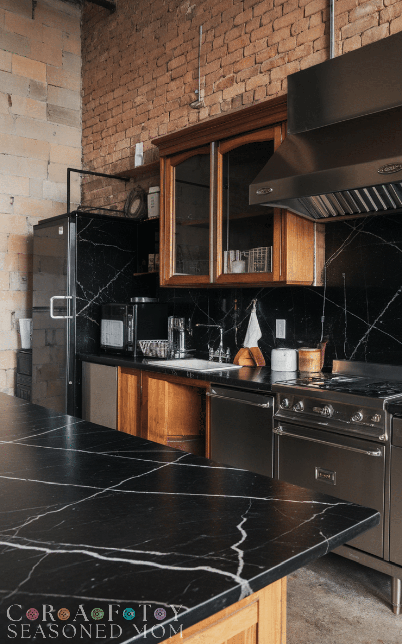 17 Stunning Black Marble Countertops Ideas 