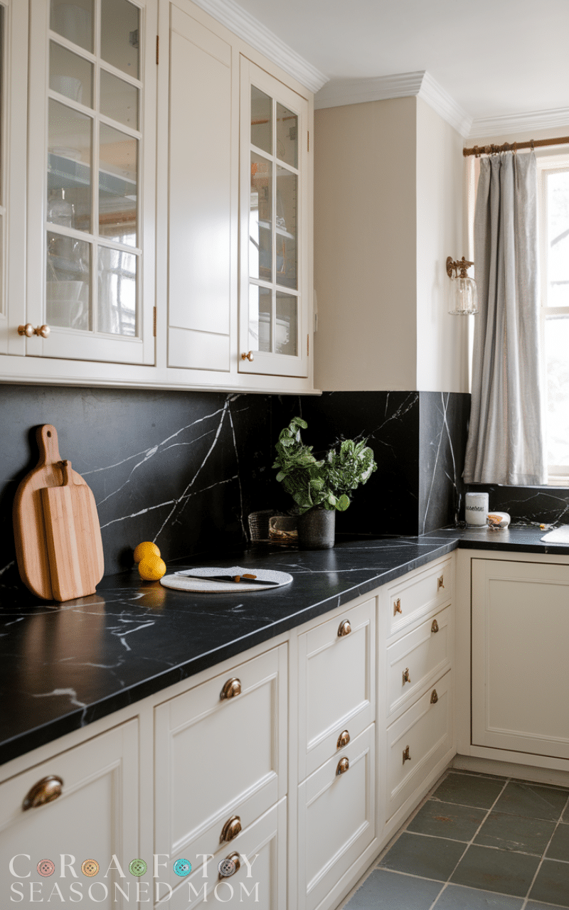 17 Stunning Black Marble Countertops Ideas 