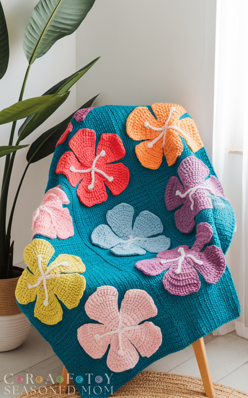 17 Beautiful Crochet Blanket Patterns with Flowers 
