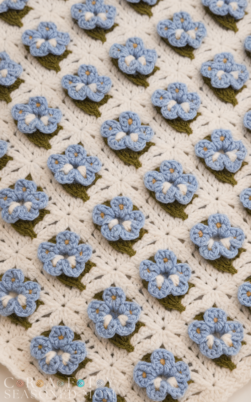 17 Beautiful Crochet Blanket Patterns with Flowers 